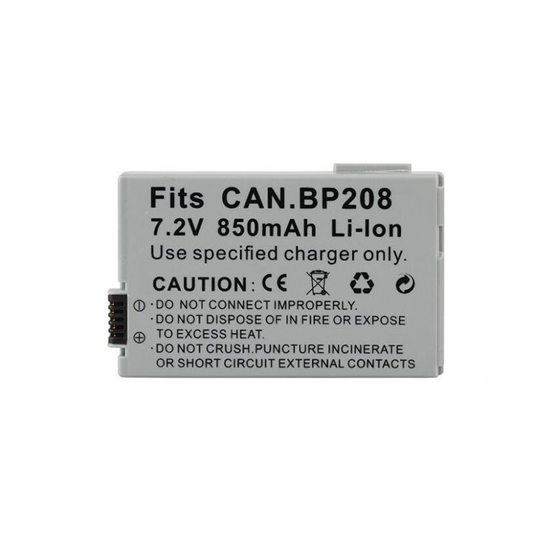 7.4V Digital camera battery for Canon BP-208 BP208 BP 208