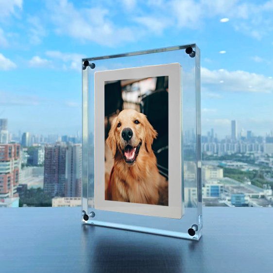 7 inch acrylic digital photo frame with 2GB memory play picture and video