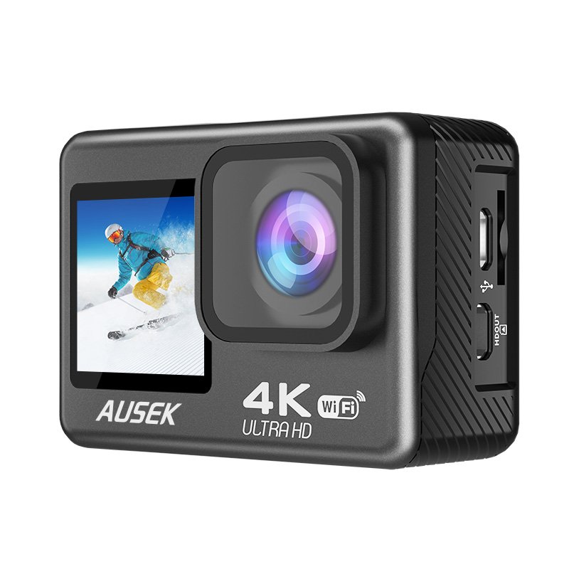 WIFI 4K FHD Action Camera 2.0 Inch Screen Zoom Video Shooting 30m Waterproof Pro Sports Cam Ausek Pro Digital Camcorder