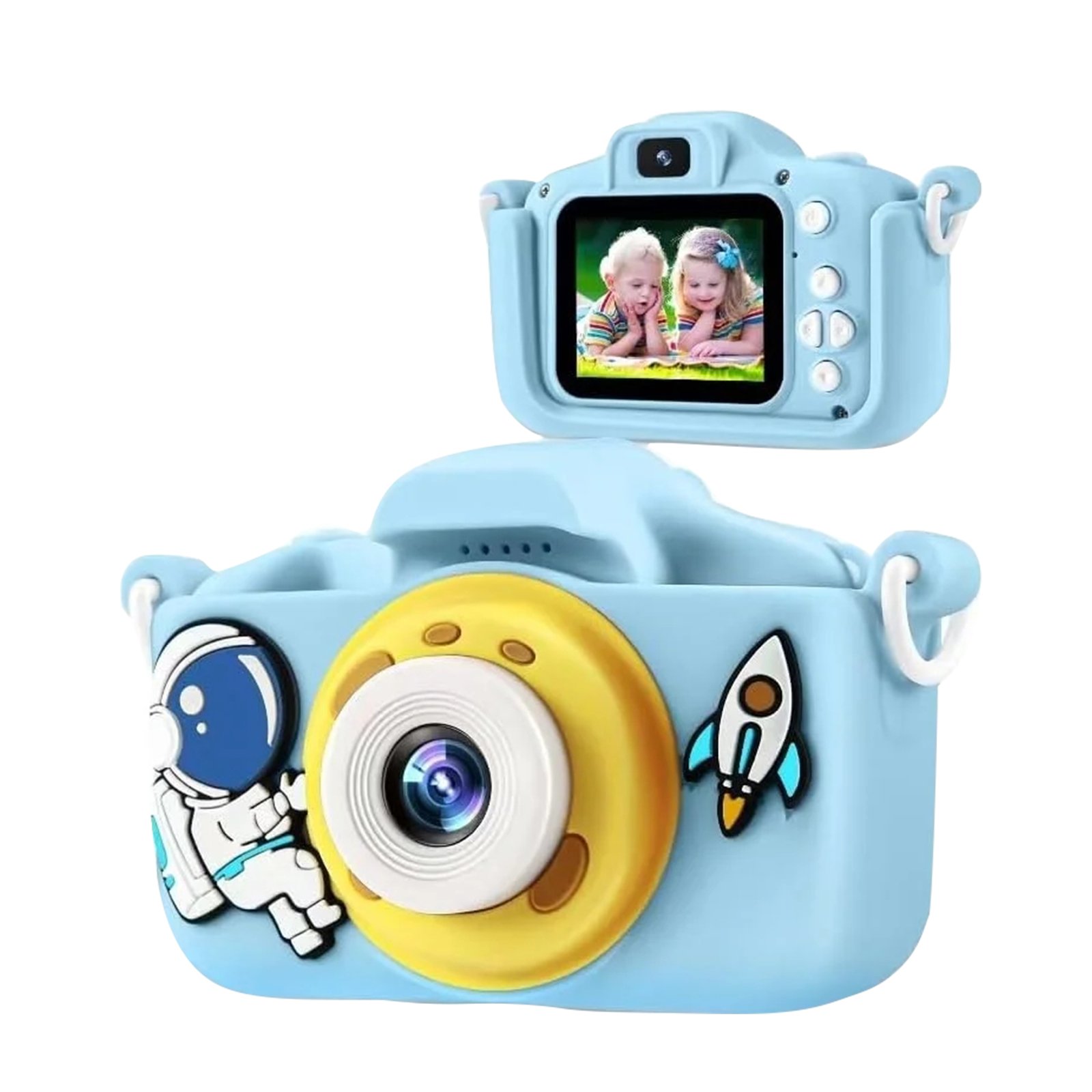 Mini Digital Camara with Silicone 2 Inch IPS Screen Kids Camera Built-in Battery With Dual Camera Children Toys Gift