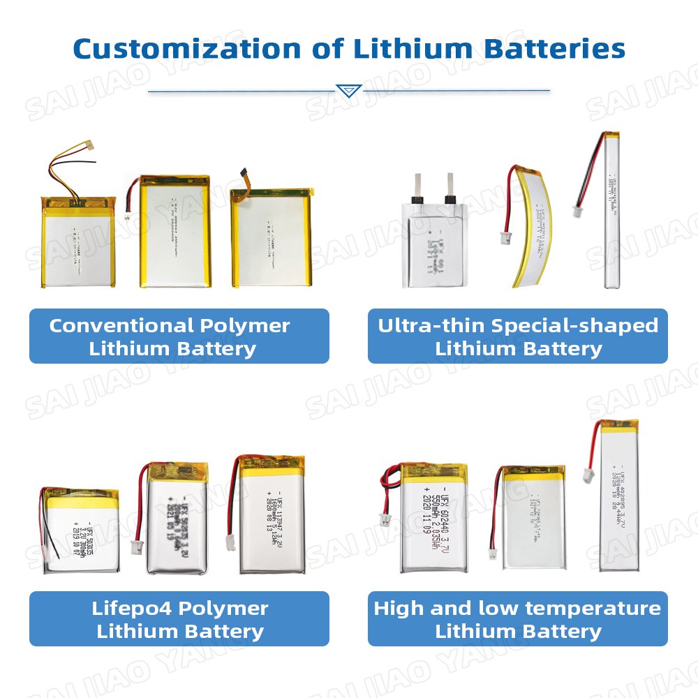CE UL UN38.3 Deep cycle 3.7v 7.4v 11.1v 350mAh ~ 20000mAh li-ion polymer lipo cell packs nmc rechargeable lithium ion batteries