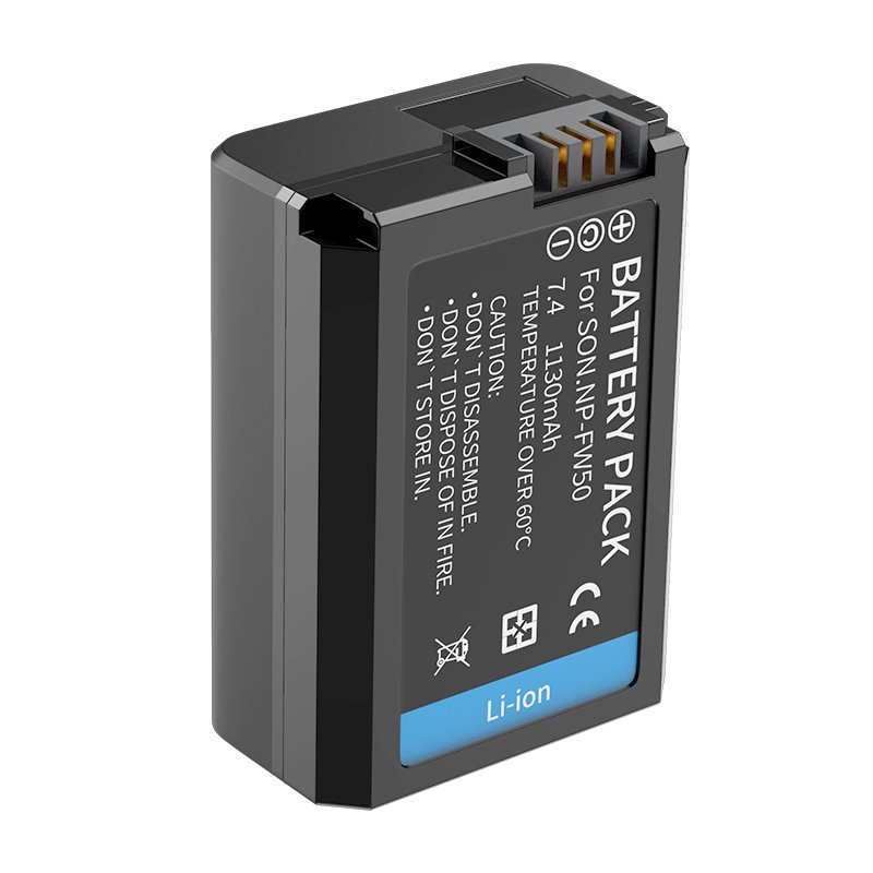 Digital Camera NP-FW50 Lithium Battery High Capacity Battery Rechargeable Li-ion 800mah for Sony Black Stock 7.2V