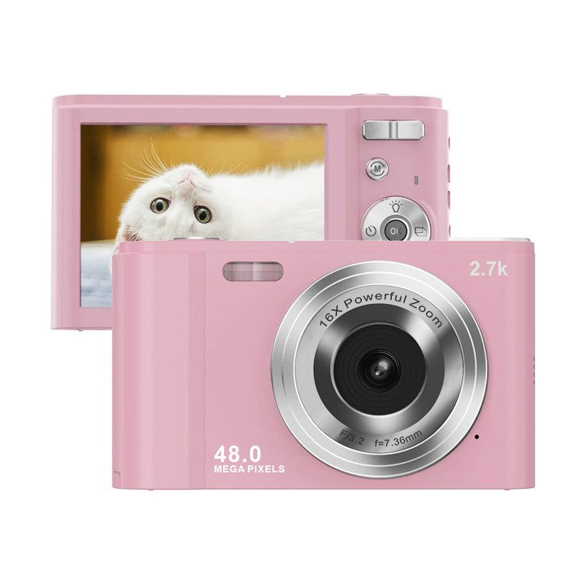 Black Pink Green Purple Time-lapse selfie Portable FHD 1080P Vlogging Digital Camera Compact Mini Selfie Camera For Boys Girls