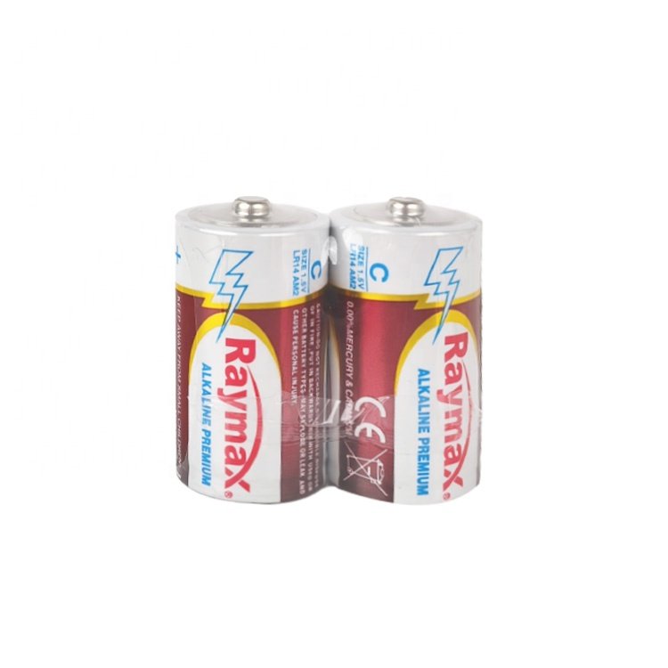 Raymax C Batteries Alkaline Battery LR14 Blister 2 PACK C AM2 Primary Batteries 1.5V Pile Baterias Pilas