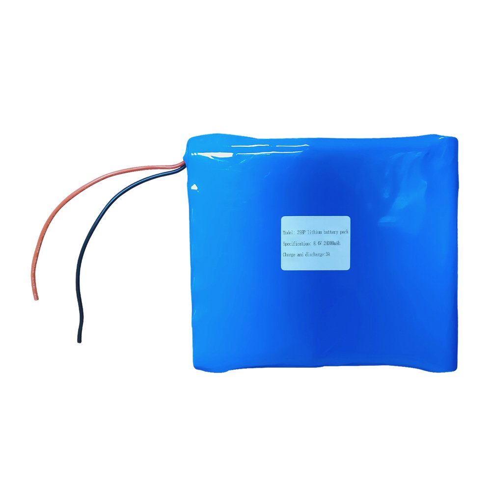 Customized battery rechargeable pack 18650 lithium ion batteries 8.4V 24000mAh 201.6Wh IOT battery for solar power system