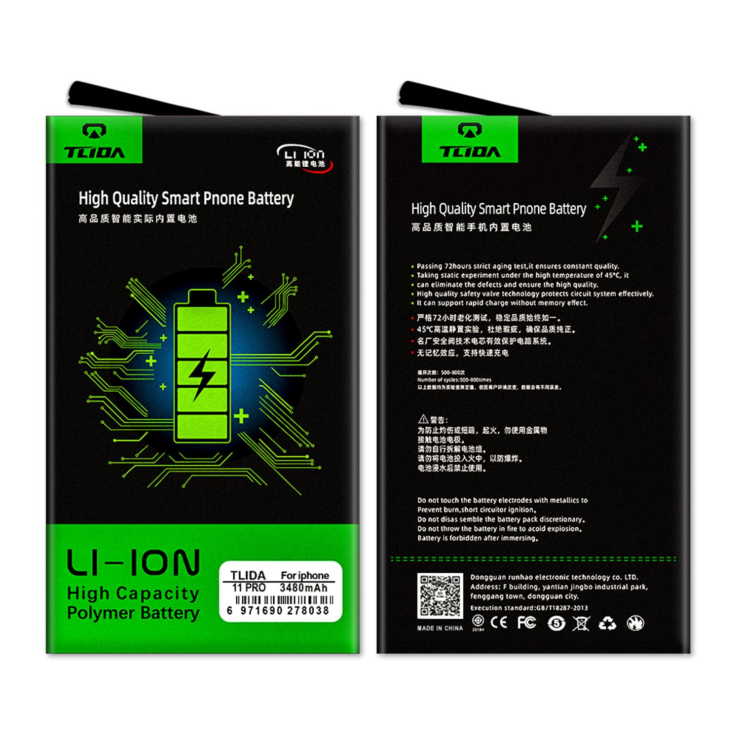 Smartphone mobile cellphone battery for iphone 11 pro high quality capacity batteries wholesale