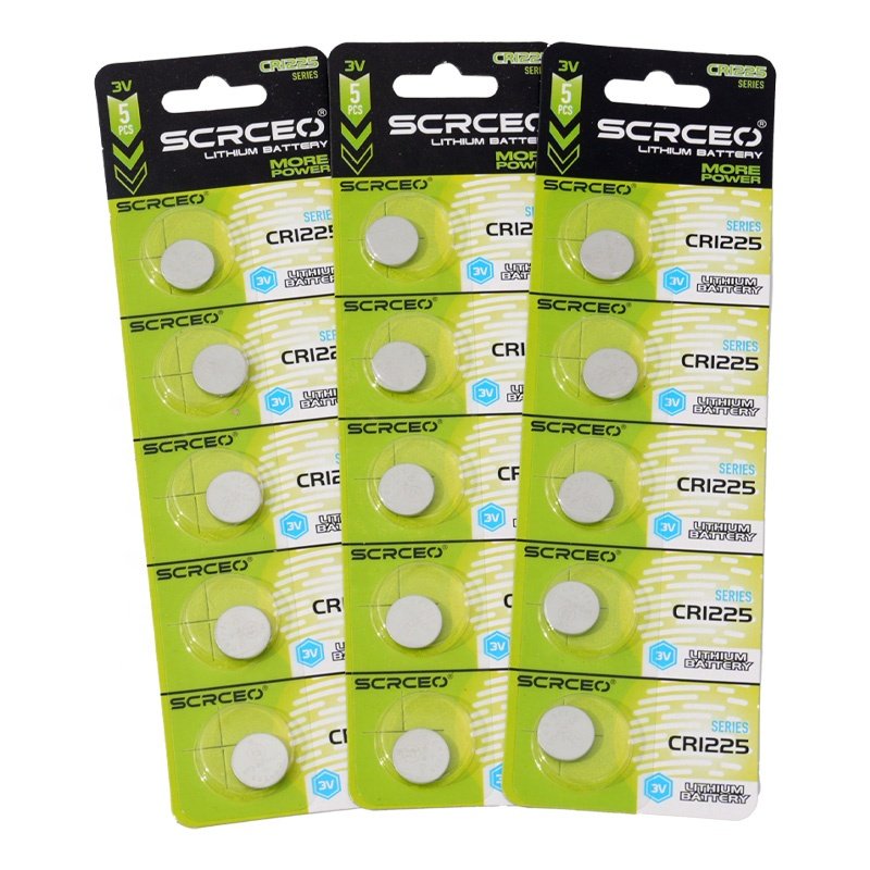 3V CR1225 50mAh 3.0V Lithium Button Cell MnO2 Batteries Coin Battery