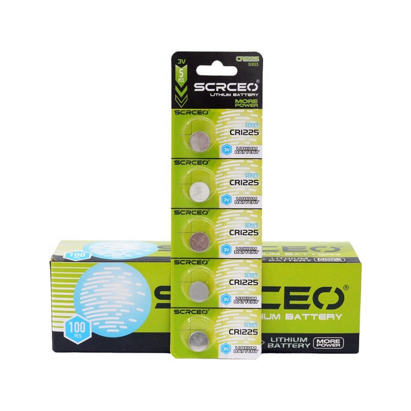 3V CR1225 50mAh 3.0V Lithium Button Cell MnO2 Batteries Coin Battery