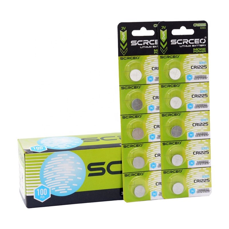 3V CR1225 50mAh 3.0V Lithium Button Cell MnO2 Batteries Coin Battery