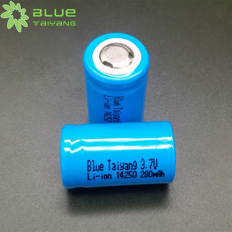 High Quality Cylindrical li ion battery icr 14250 1/2AA 3.7V 280mah rechargeable lithium ion Battery