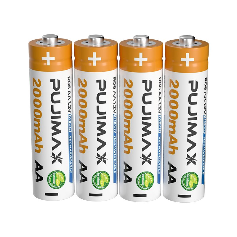 smart lcd 4 slots aaa aa rechargeable battery charger with 4pcs 2000mAh 2a batteries for toy etc electronic equipment
