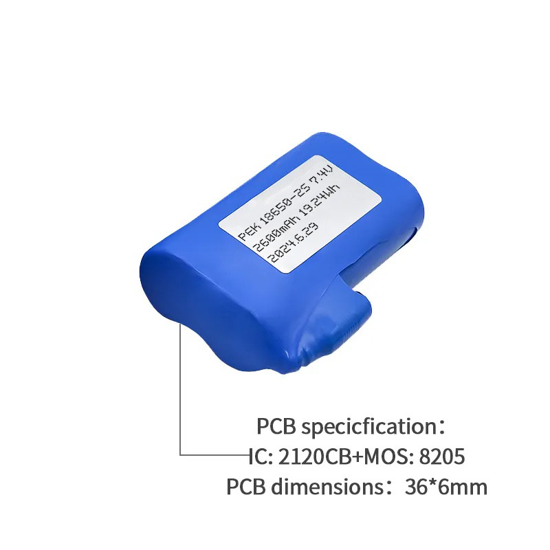 PEEIK 18650-2S 2600mAh 7.4v 19.24Wh Digital Cameras Fast Charging Battery Suppliers Wireless Earbud Charging Cases VR Headsets