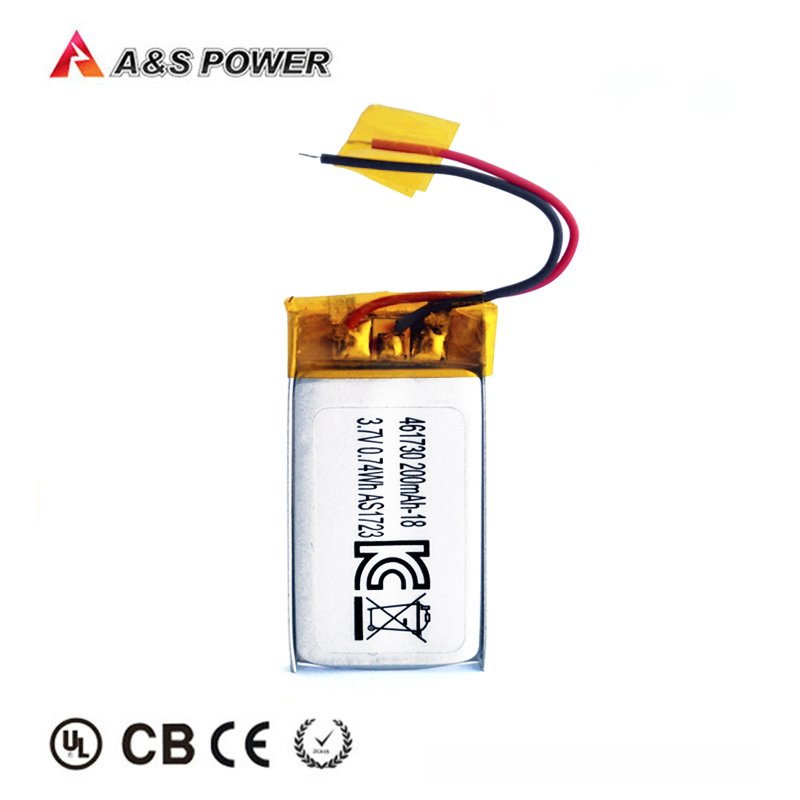 best selling rechargeable battery 461730 200mAh li polymer battery 3.7v lipo battery for wireless Headset/headphone