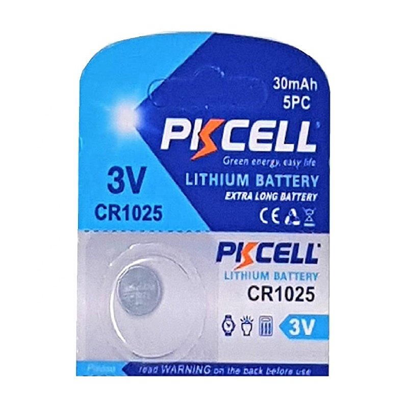 PKCELL cr1025 CR1025 3V Car Keys Digital Watch Lithium Button Batteries CR1025