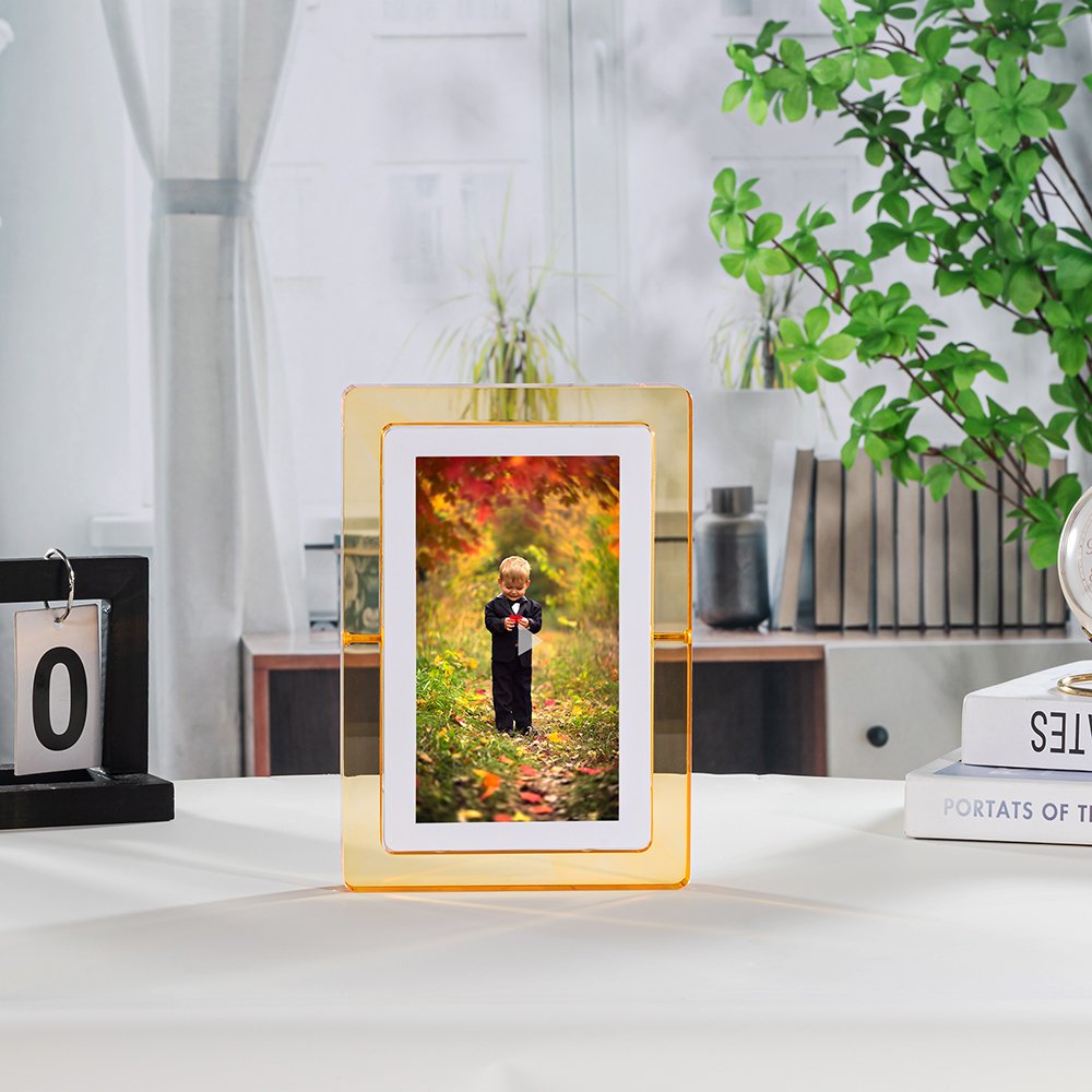 7inch IPS Panel Acrylic Digital Photo Frame With WIFI Auto-Rotate Share Photos&Videos Via APP