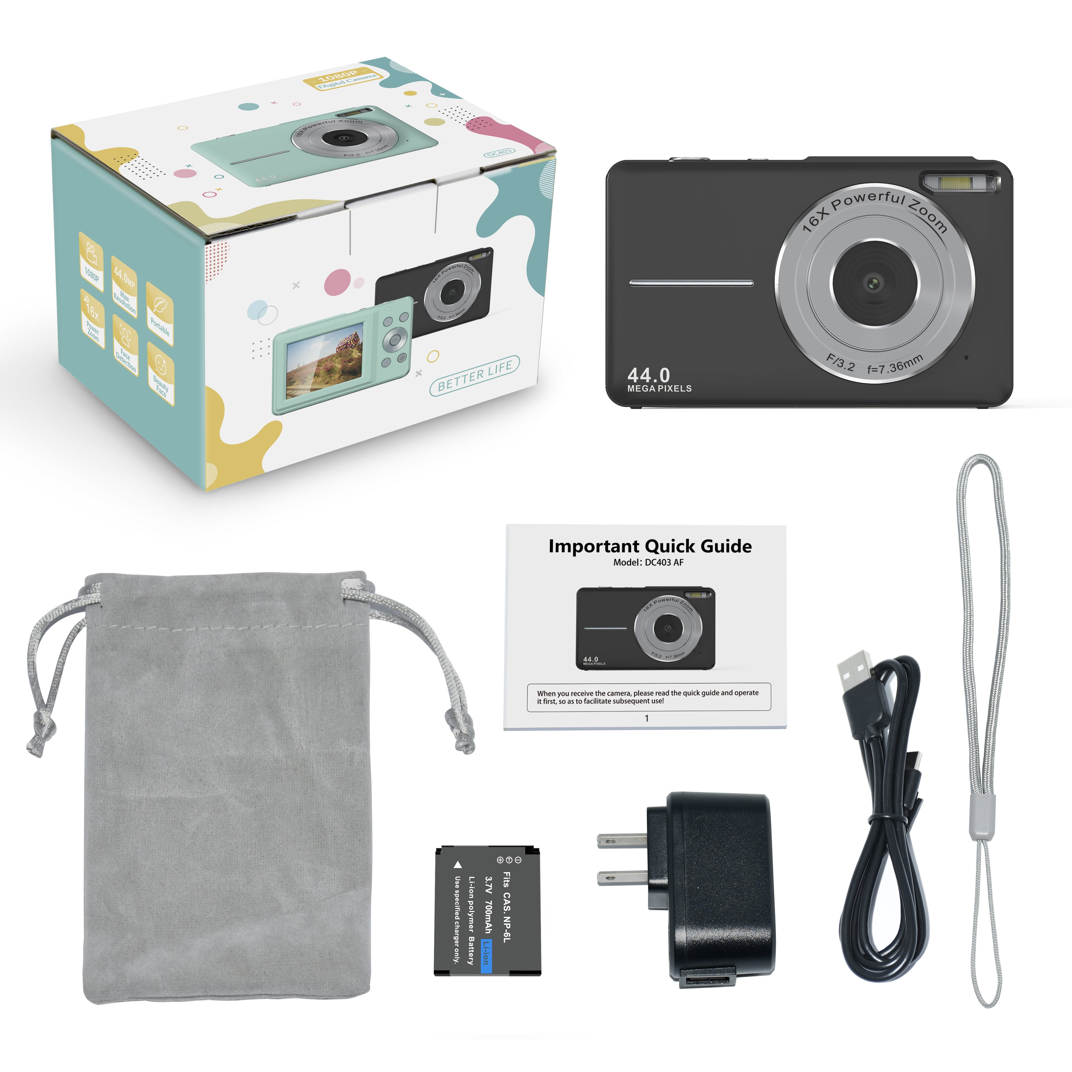 Camera Gifts for Teens Videography Photography Portable 1080P Portable Compact Small Travel CCD Kids Digital Cameras