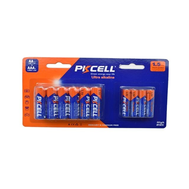Hot selling 1.5v aa am-3 lr6 alkaline no.5 disposable dry battery for mousea and keyboard