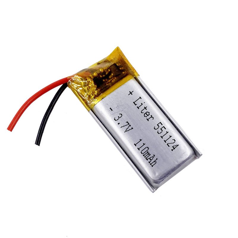 Recharge 3.7v lipo lithium polymer battery 551124 551025 110mAh for 3D glass UN38.3 CE