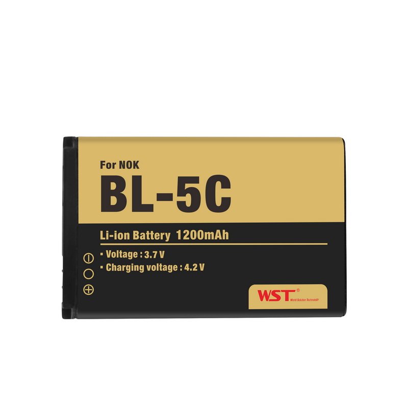 WST Wholesale Price 3.7V 1200mah Rechargeable Cell Phone Battery for Nokia BL 5C OEM Replace Batteries
