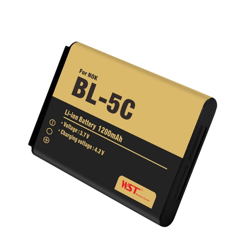 WST Wholesale Price 3.7V 1200mah Rechargeable Cell Phone Battery for Nokia BL 5C OEM Replace Batteries