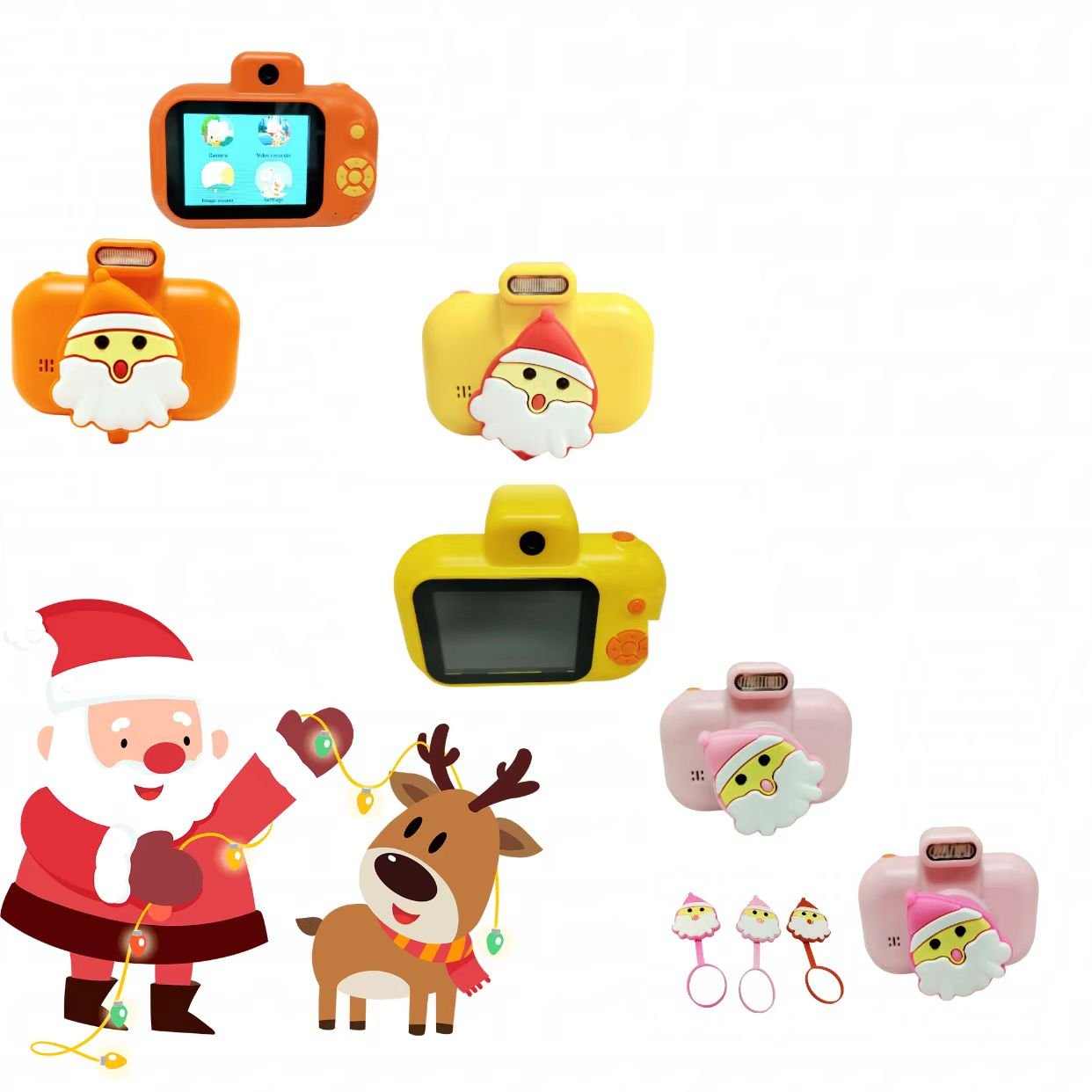 Christmas special Children's 1080P HD Dual Camera 2.4-Inch Display Flash-enabled Front and Back Cameras for Kids