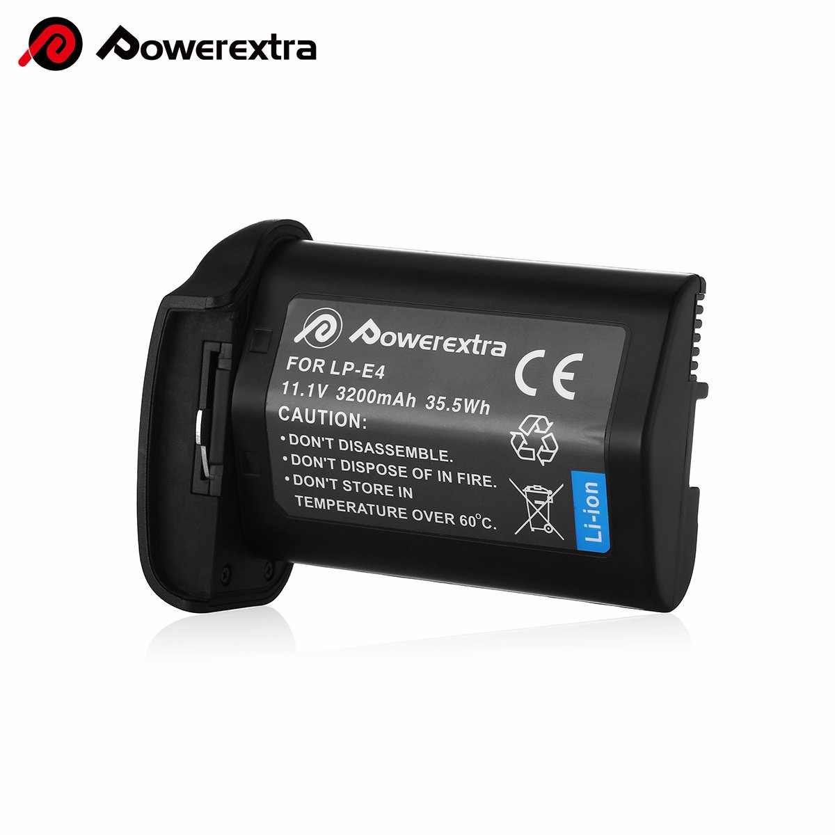 Powerextra 11.1v 3200mah Lithium Ion LP-E4 Replacement Li-ion Digital Camera Rechargeable Battery For Canon Camera