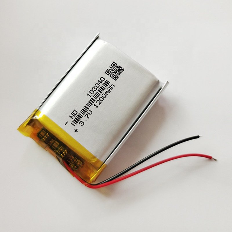 High quality 103040 3.7V 1200mAh li ion li polymer battery with pcb