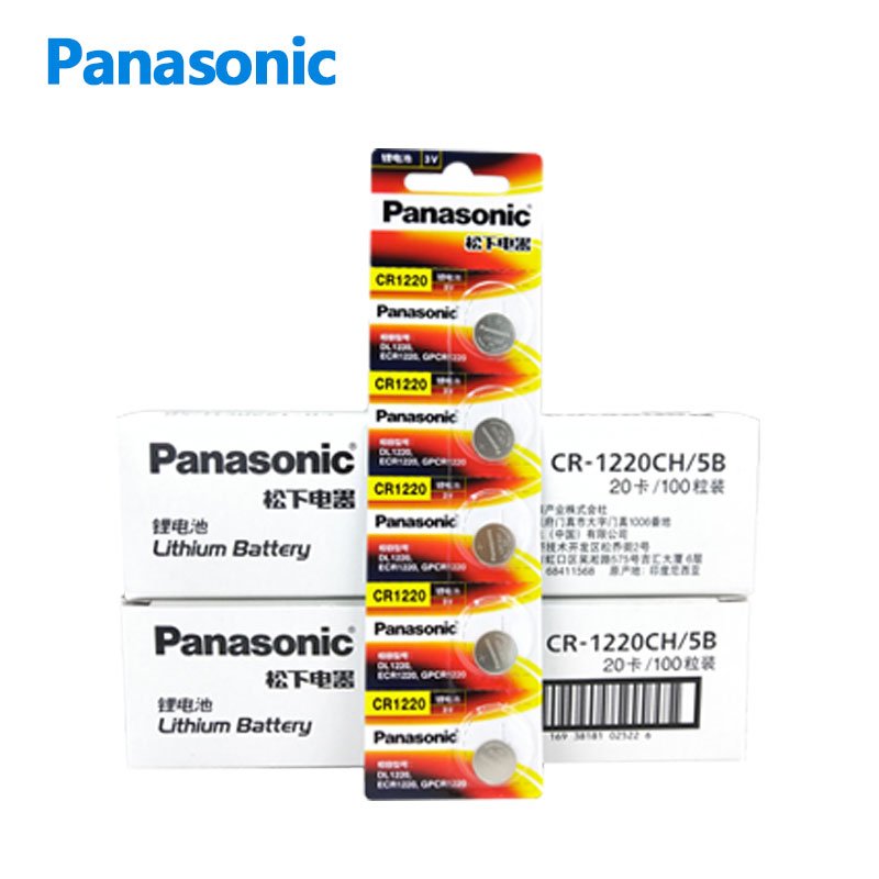 Panasonic CR1220CH/5B 3V Button cell Battery For Watch car key remote control Digital Caliper