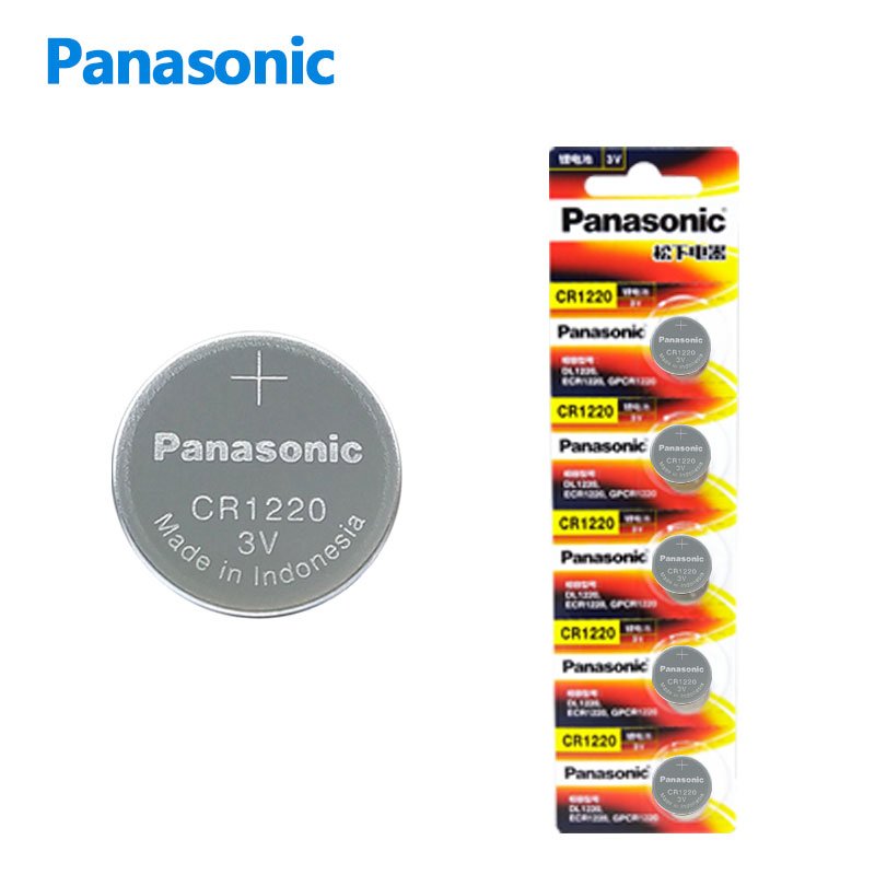 Panasonic CR1220CH/5B 3V Button cell Battery For Watch car key remote control Digital Caliper
