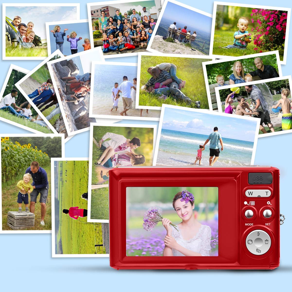 Cheap Digital Photo Camera OEM 2.4 Inch Professional Compact Camera With Smile Catch