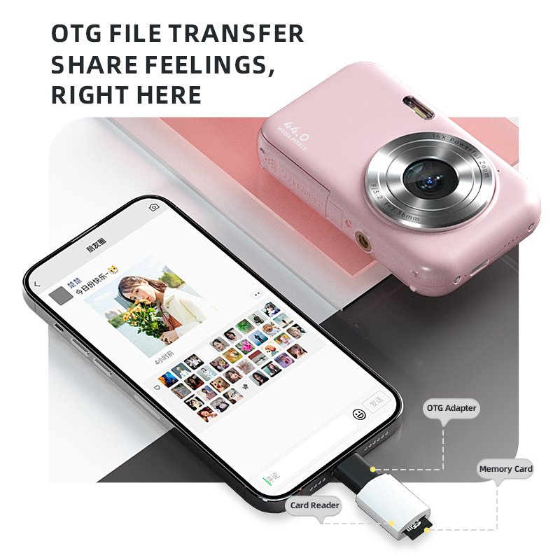 OEM Pocket Size 4K 1080p Digital Camera 56MP Photo Capture AF Auto Focus Student Teenager Gift