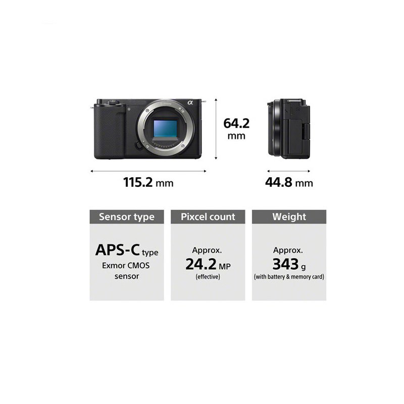 Ready Stock ZV-E10/ZVE10 With 16-50mm Kit Lens 4k UHD Interchangeable-Lens Vlog Camera