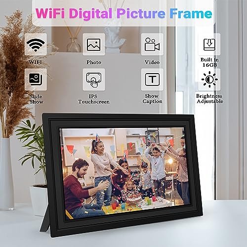 10.1 Inch WiFi Digital Picture Frame 1280x800 HD IPS Touchscreen Digital Photo album Auto Rotate Wall Mountable Instantly Share