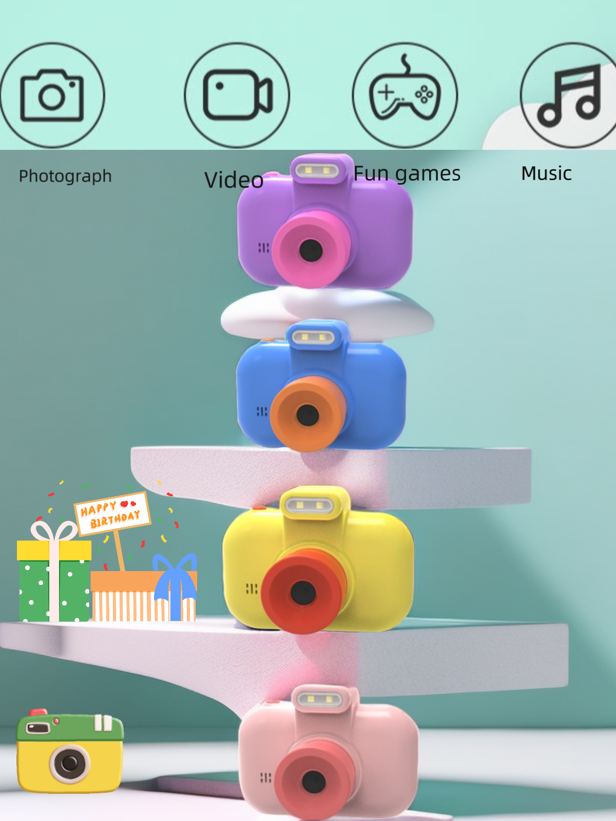 CHild specifi camera High-definition baby digital camera that can take photos and videos 2.4-inch large screen