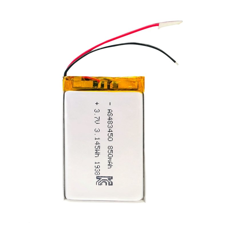 Customized Support! Rechargeable 3.7v lipo battery 483450 3.7v 850mAh lithium polymer battery with UL/CE Certificates