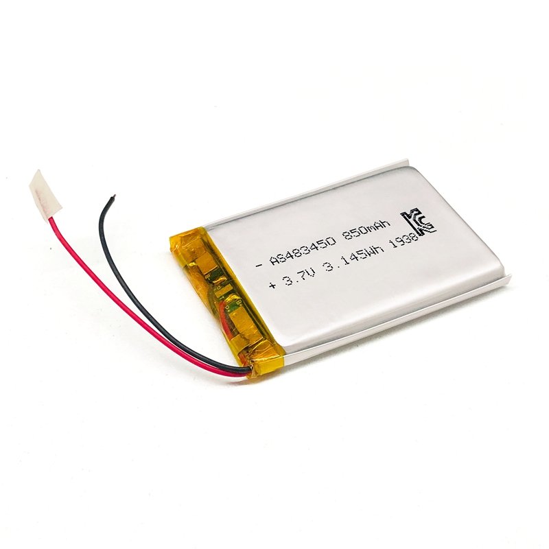 Customized Support! Rechargeable 3.7v lipo battery 483450 3.7v 850mAh lithium polymer battery with UL/CE Certificates