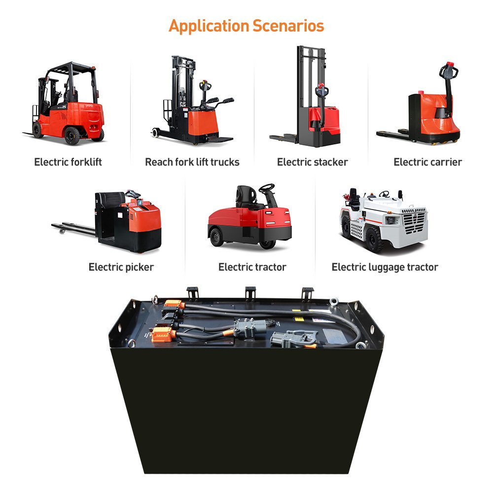 Forklift Truck Lithium ion battery pack system 48V/51.2V20~816Ah LiFePO4 with BMS and fast charge for traction electric power