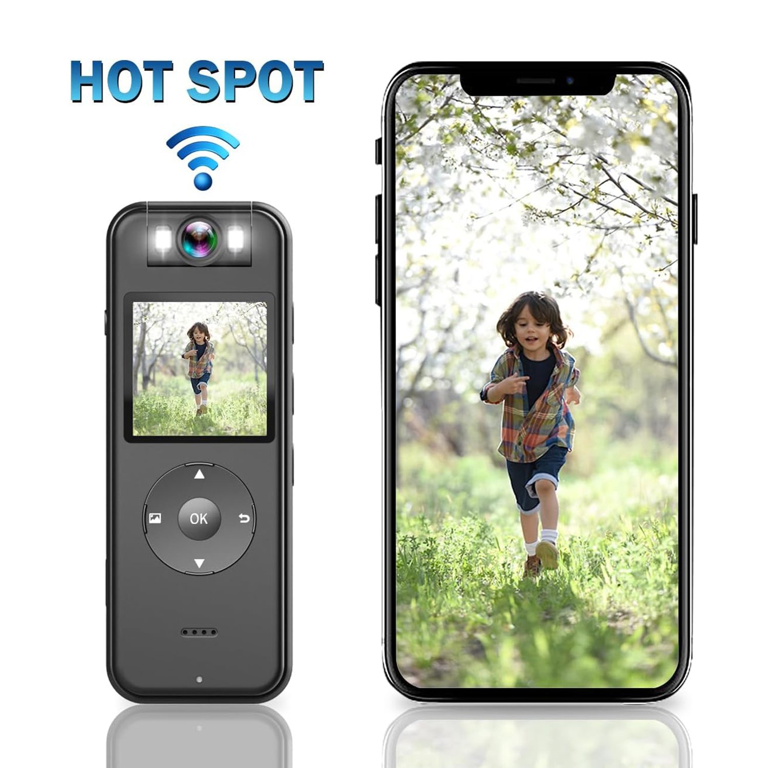 New WiFi 4K Sport Action Cam With 180 Degree Rotatable Lens and Flashlight Personal Selfie Fisheye Vlog Camera