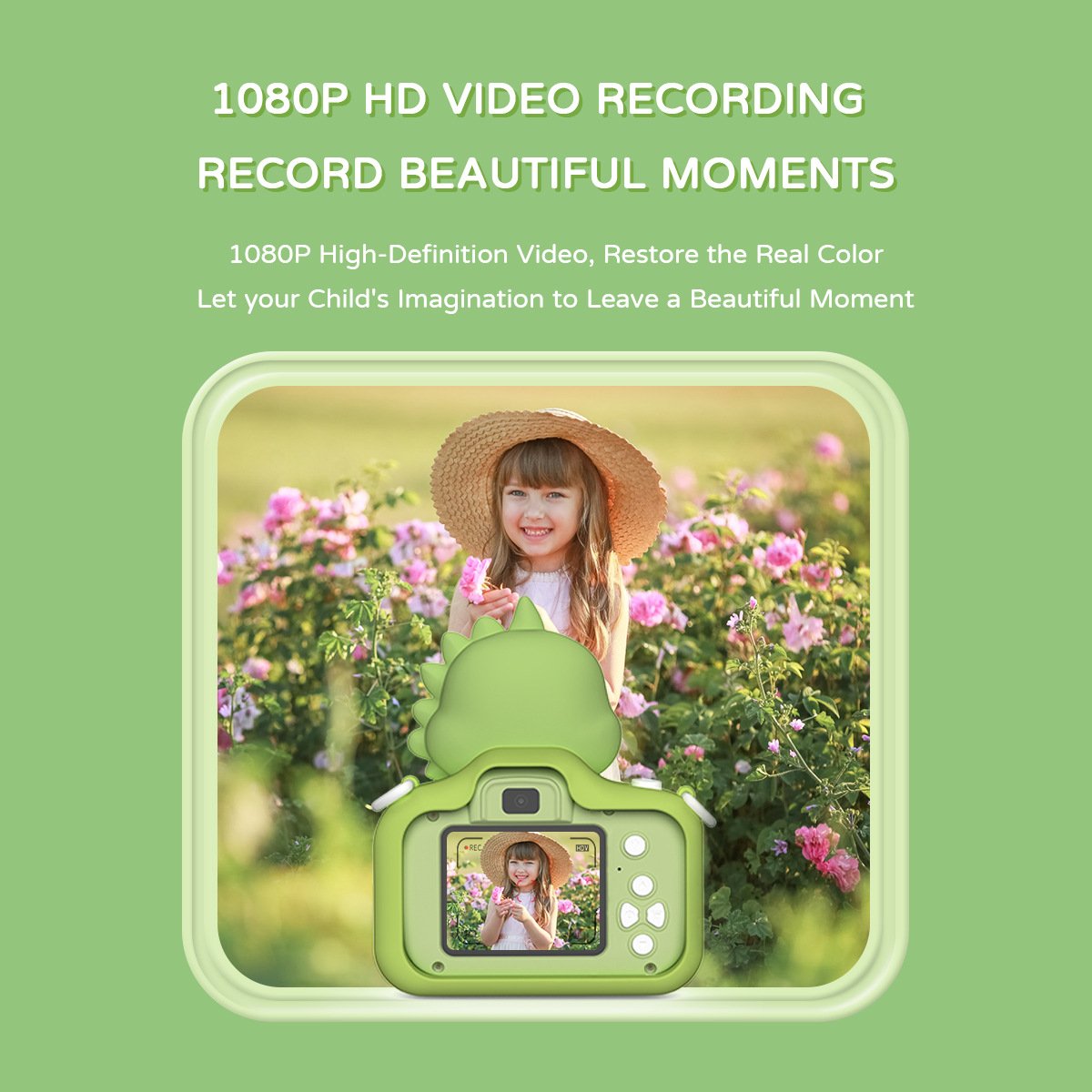 Kids Camera Toys for Girls Children Digital Video Camera with Protective Silicone Cover Christmas Birthday Gifts