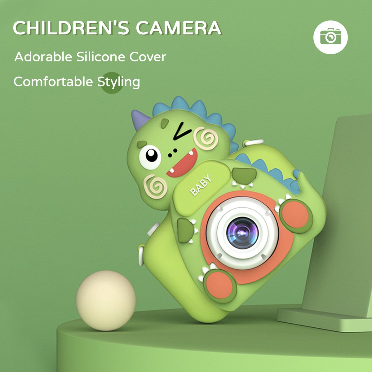 Kids Camera Toys for Girls Children Digital Video Camera with Protective Silicone Cover Christmas Birthday Gifts