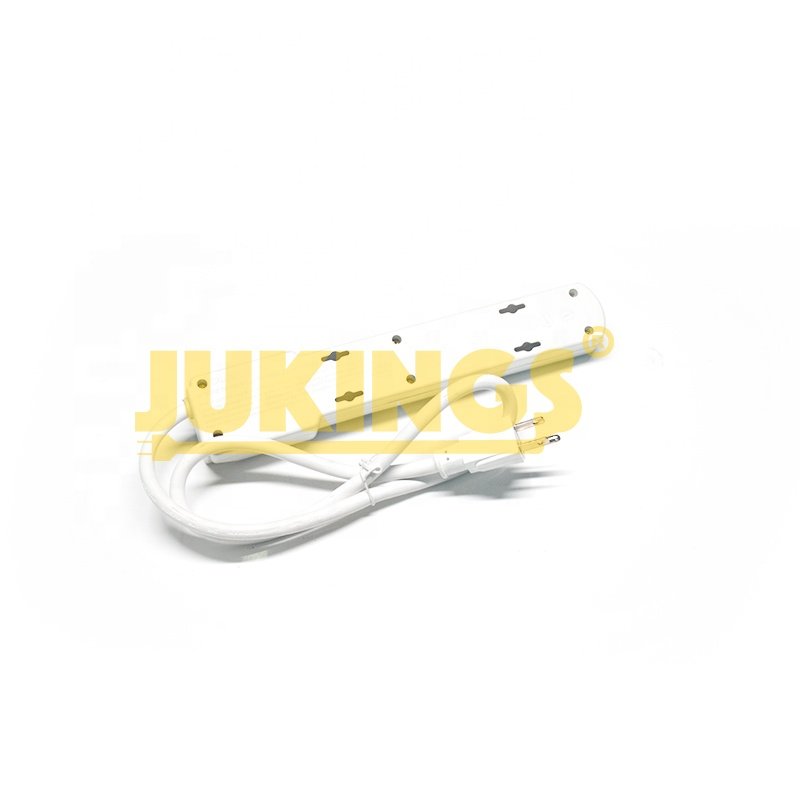 6-Outlet Surge Protector Power Strip 1-Pack, Overload Protection, 3-Foot Cord, 900 Joule -White 125V/15A Copper 110V Plug Wire