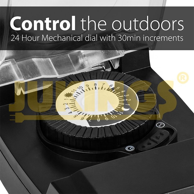 CETL approved 24 Hour timer mechanical christmas Light Timer with 1 3-Prong Water Resistance plug for general purpose using