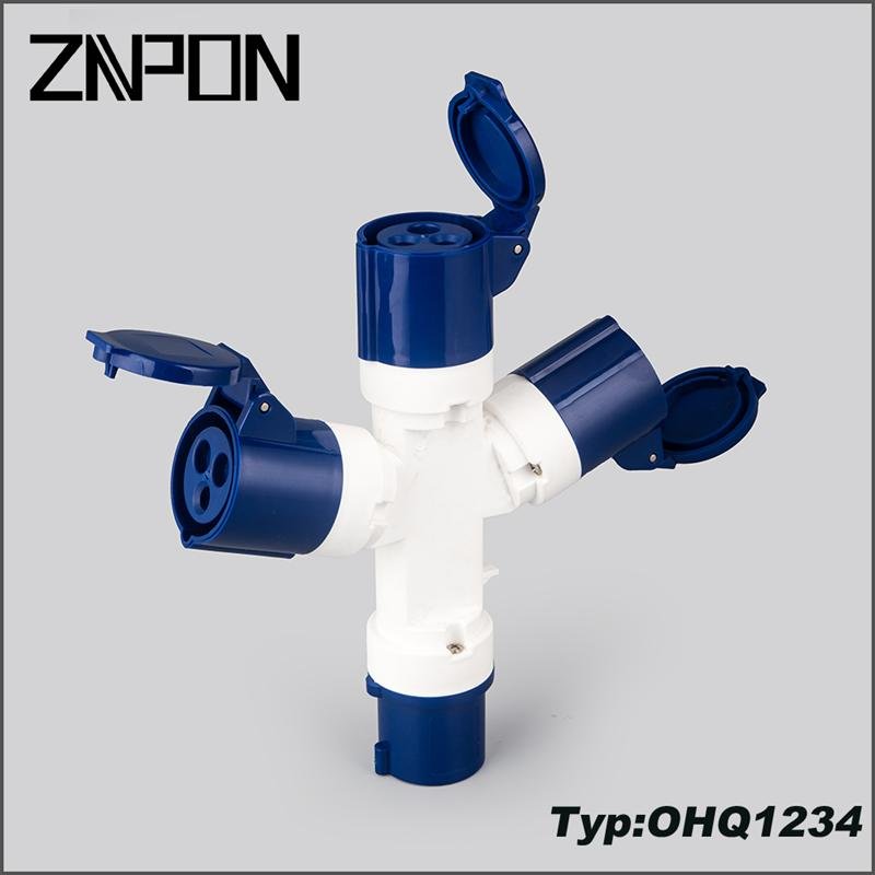 ZNPON 32A 240V 2P+E male and female industrial plug and socket