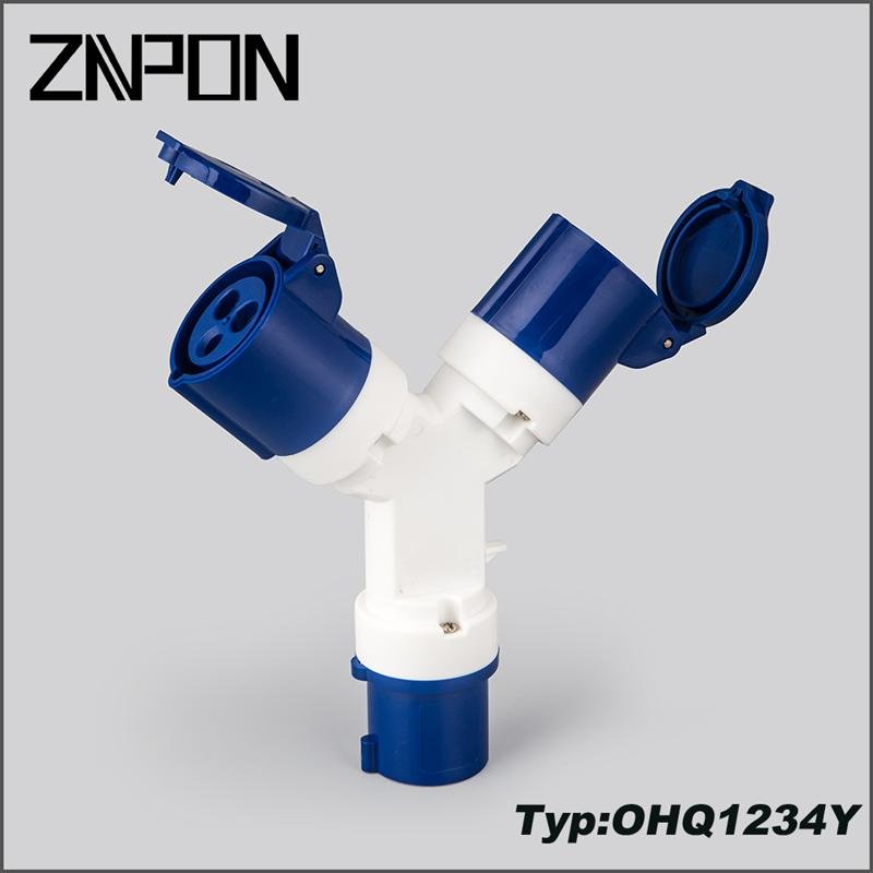 ZNPON 32A 240V 2P+E male and female industrial plug and socket