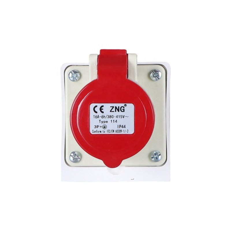 ZNG-114 3 Phase 380V/415V 16A 4 Pin Wall Mount Industrial Plug Socket