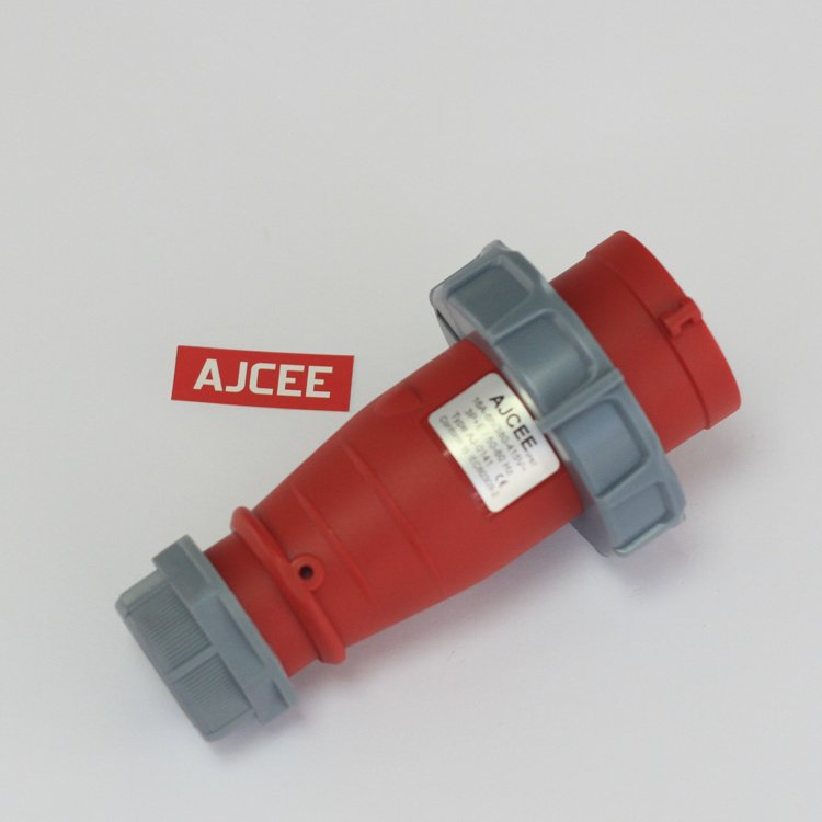AJCEE NEW TYPE IP67 32A 3P+E 380V 440V Pin&Sleeve industrial waterproof plug with CE
