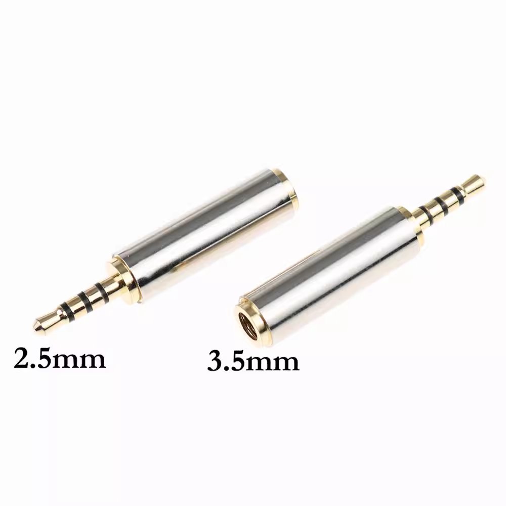 2.5mm 4 Pole Plug To 3.5mm Female Adapter Plug For Mobile Phone Headphone Cable Audio