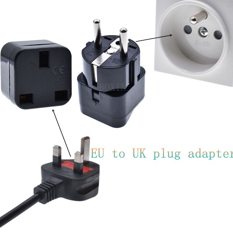 EU to UK travel plug adapter 2 pins plug Germany, South Korea, France Germany, South Korea, France plug CE certification
