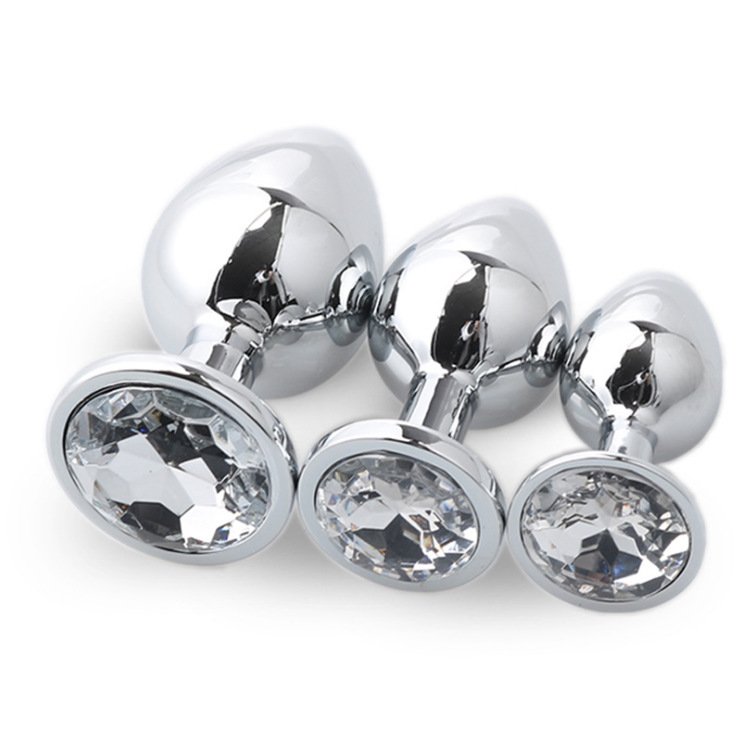 Stainless Steel Expand Anal Plugs Metal Anal Plug Steel Jewel Butt Plug