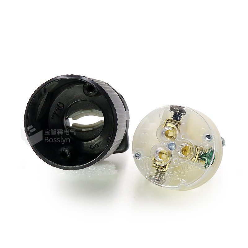 UL Listed NEMA 5-15P Plug Industrial Grade 15 Amp,AC 125V 125 Volt,2 Pole-3 Wire USA 3 Pin rewireable plug